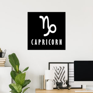 Poster Symbole zodiaque de Capricorne