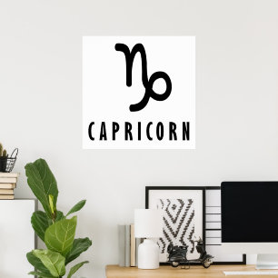 Poster Symbole zodiaque de Capricorne