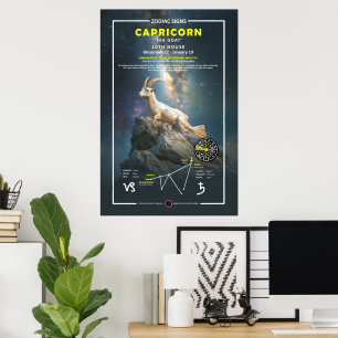 Poster Symbole zodiaque de Capricorne