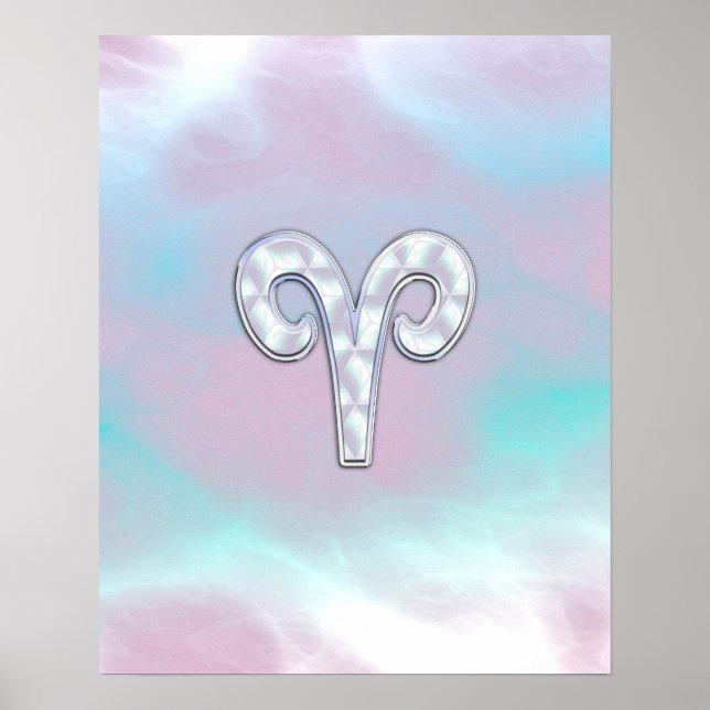 Poster Symbole Zodiaque de la mère de Pearl Style Aries (Devant)