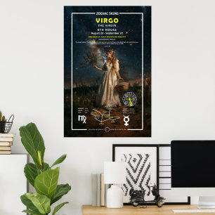 Poster Symbole zodiaque de la vierge