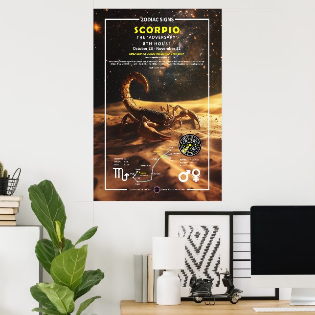 Poster Symbole zodiaque de Scorpio (Bureau à domicile)