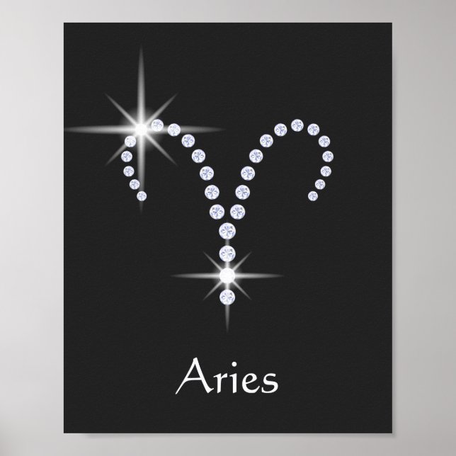 Poster Symbole zodiaque des baies de diamants (Devant)