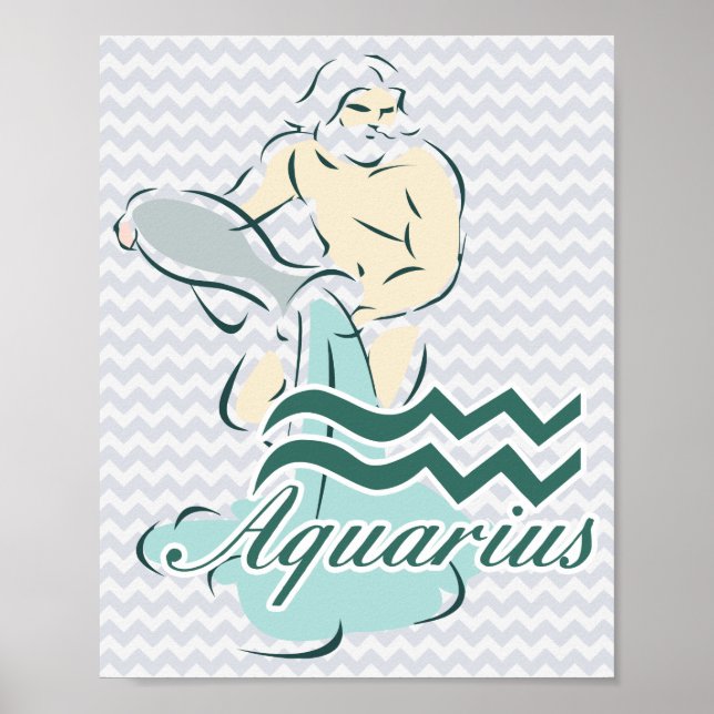 Poster SYMBOLE Zodiaque SYMBOLE Aquarius (Devant)