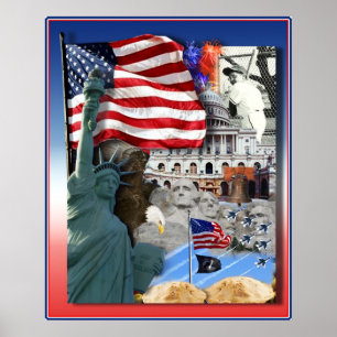 Poster Symboles américains