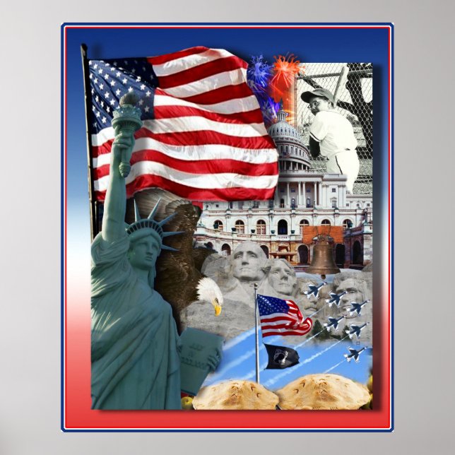 Poster Symboles américains (Devant)