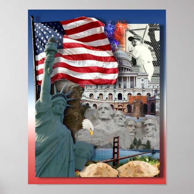 Poster Symboles américains (Devant)