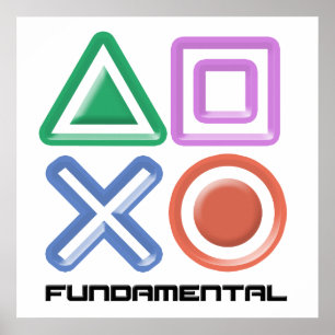 Poster Symboles de jeu fondamentaux