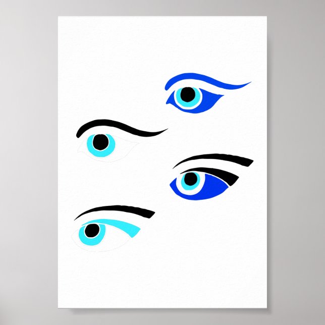Poster Symboles oculaires grecs des bateaux de pêche (Devant)