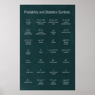 Poster Symboles probabilités et statistiques
