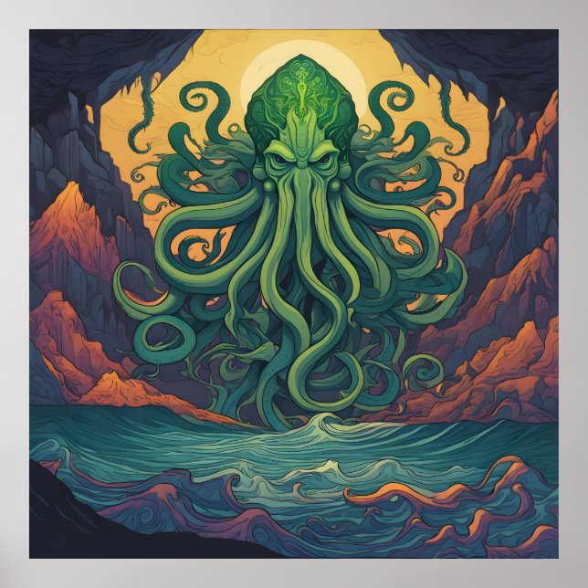 Poster Symbolisme mystique de Cthulhu (Devant)