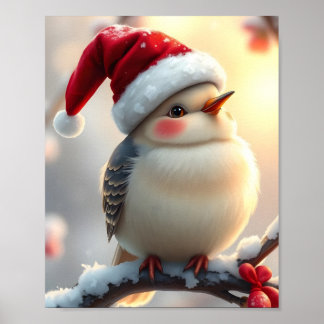 Poster Sympa Christmas Bird Digital