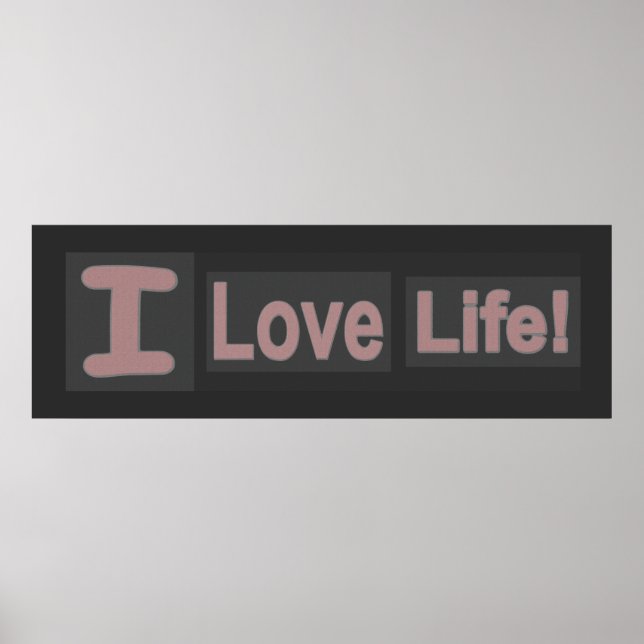 Poster Sympa Conception "Love Life". Commandez dès mainte (Devant)