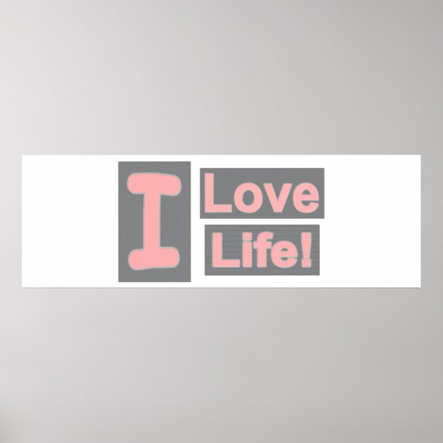 Poster Sympa Conception "Love Life". Commandez dès mainte (Devant)