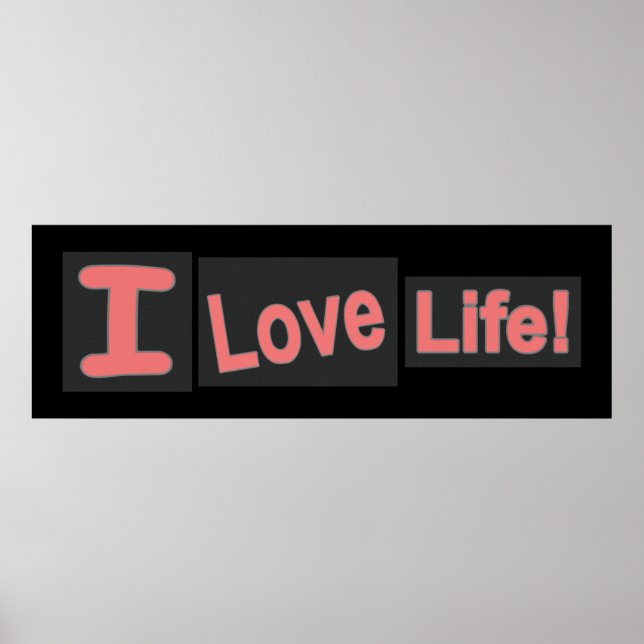 Poster Sympa Conception "Love Life". Commandez dès mainte (Devant)