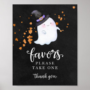 Poster Sympathie Fille Halloween Symbole Baby shower Fave
