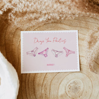 Poster Sympathique Lingerie Douche Bachelorette Panty Jeu