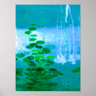 Poster Symphonie Abstraite En Bleu Et Vert