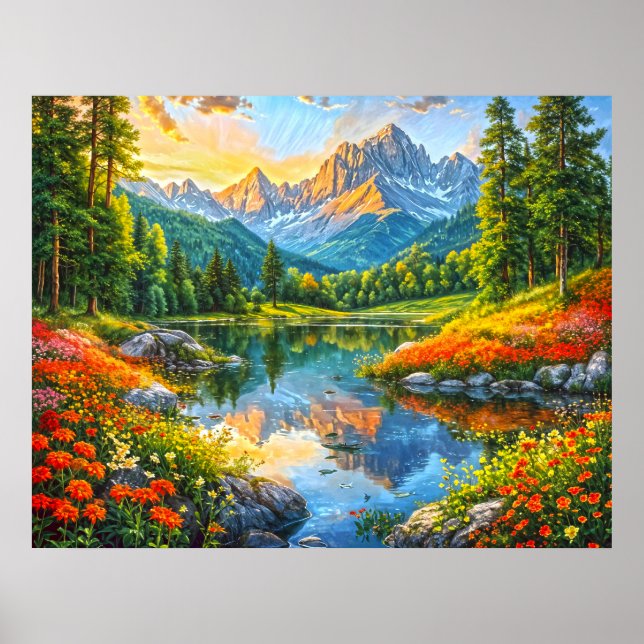 Poster Symphonie d'automne. Harmonie florale de la nature (Devant)