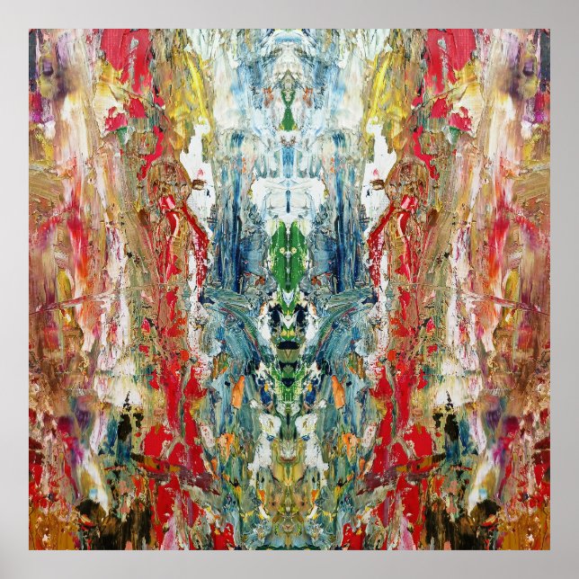 Poster Symphonie du Chaos - Palette de l’artiste Abstrait (Devant)