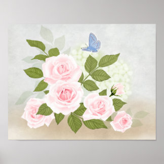 Poster Symphonie rose-Rose