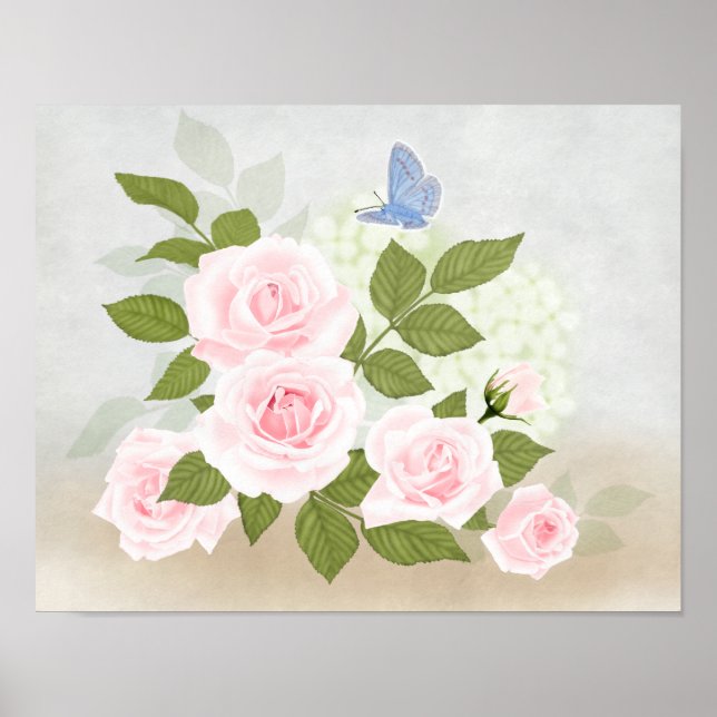 Poster Symphonie rose-Rose (Devant)