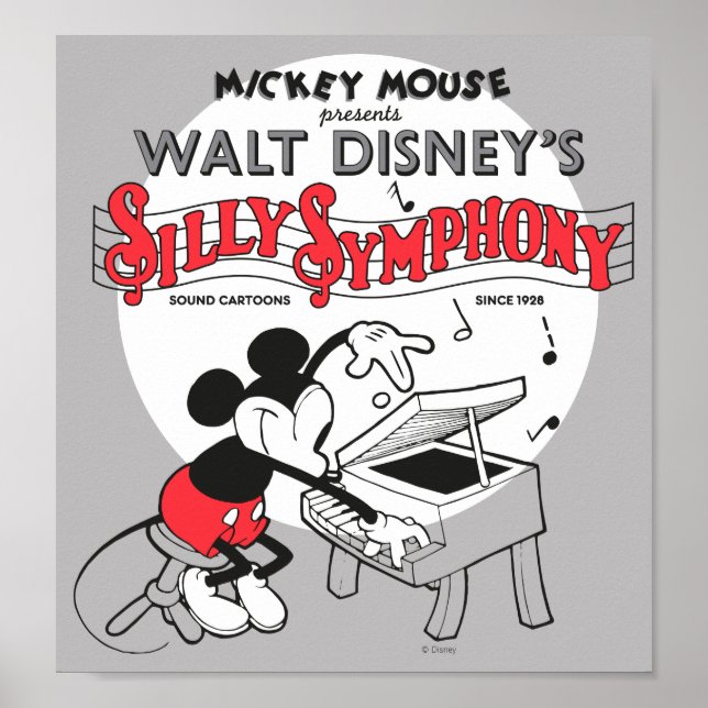 Poster Symphonie vintage Mickey Silly (Devant)