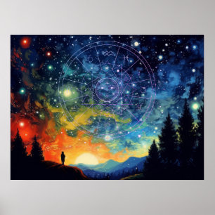 Poster Symphonie zodiaque - Un voyage céleste