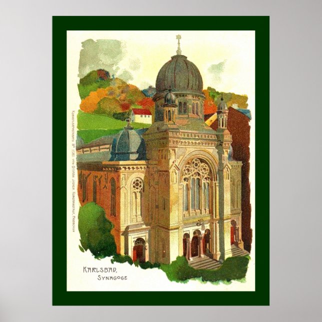 Poster Synagogue Karlovy Vary (Karlsbad) (Devant)