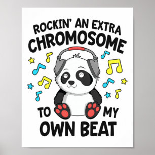 Poster Syndrome De Down Kids T21 Rockin' An Extra Chromos
