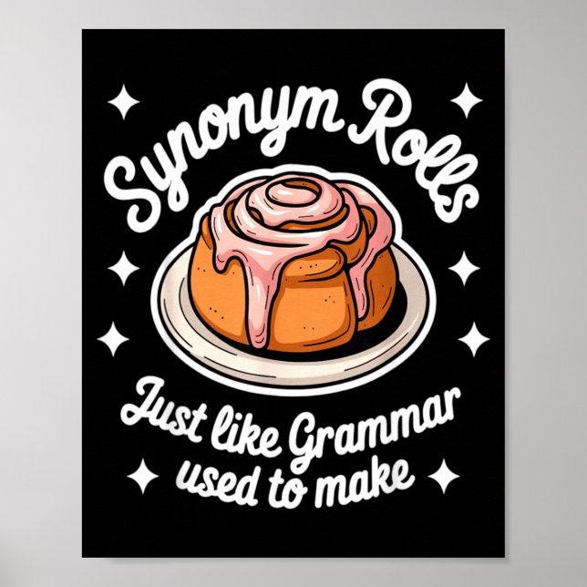 Poster Synonym Rolls Just Like Grammar Used To Make Gramm (Devant)