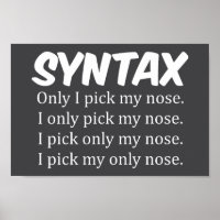 Syntaxe Collecte drôle de nez