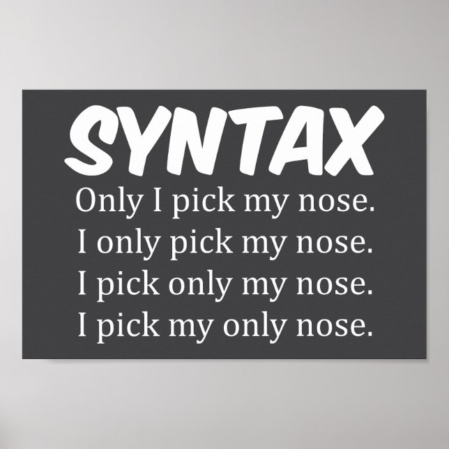 Poster Syntaxe Collecte drôle de nez (Devant)