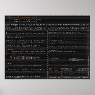 Poster Syntaxe et méthodes dans la langue C