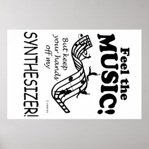 Poster Synthétiseur Sentez La Musique