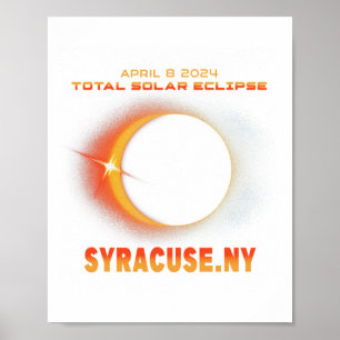Poster Syracuse New York Total Solaire Eclipse 2024