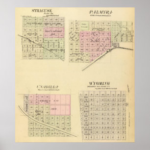 Poster Syracuse, Palmyre, Unadilla, Wyoming, Nebraska