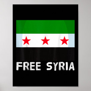 Poster Syrie Libre Fière Syrienne Vintage Drapeau Carnet 