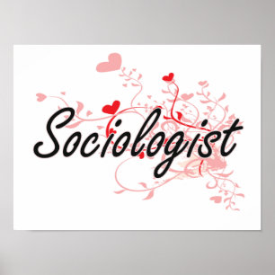 Poster Système de travail artistique de sociologue avec