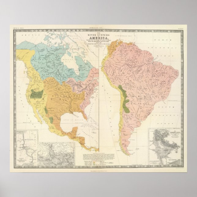 Poster Systèmes fluviaux américains (Devant)