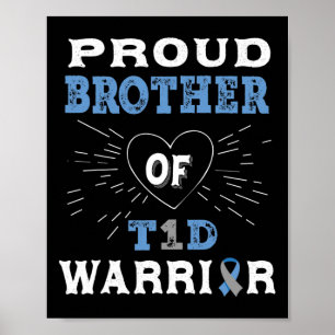 Poster T1d Fière Frère Diabète Sensibilisation Type 1 Ins