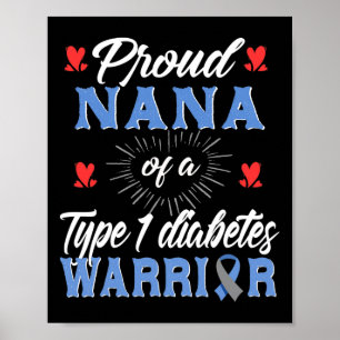 Poster T1d Fière Nana Sensibilisation au diabète Type 1 I