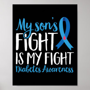 Poster T1D Guerrier Mes Fils Combattre Est Mon Combattre 