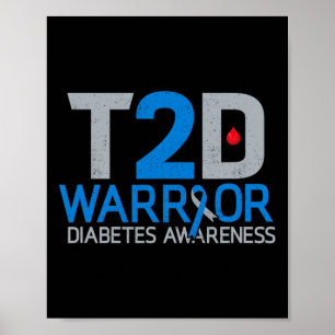 Poster T2d Guerrier Sensibilisation au diabète Type 2 Fig