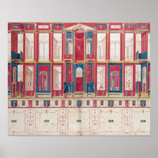 Poster T31456 Étude d'une Fresque romaine, 1775 (avec/c,  (Devant)