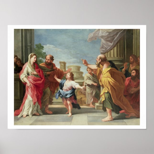Poster T32126 Chrétien Preaching in the Temple (Devant)