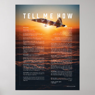 Poster T-38 Talon avec Tell Me Comment ode au vol