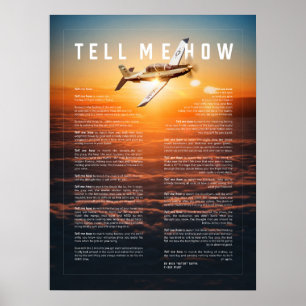 Poster T-6 Texan II avec Dis-moi Comment ode de vol