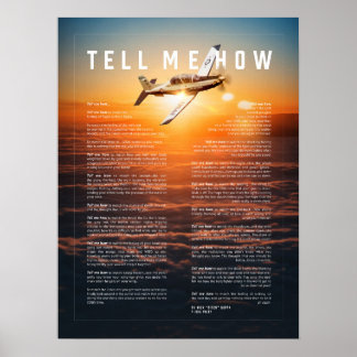 Poster T-6 Texan II avec Dis-moi Comment ode de vol