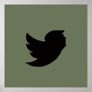 POSTER - T BIRD DESIGN - GREEN/BLACK